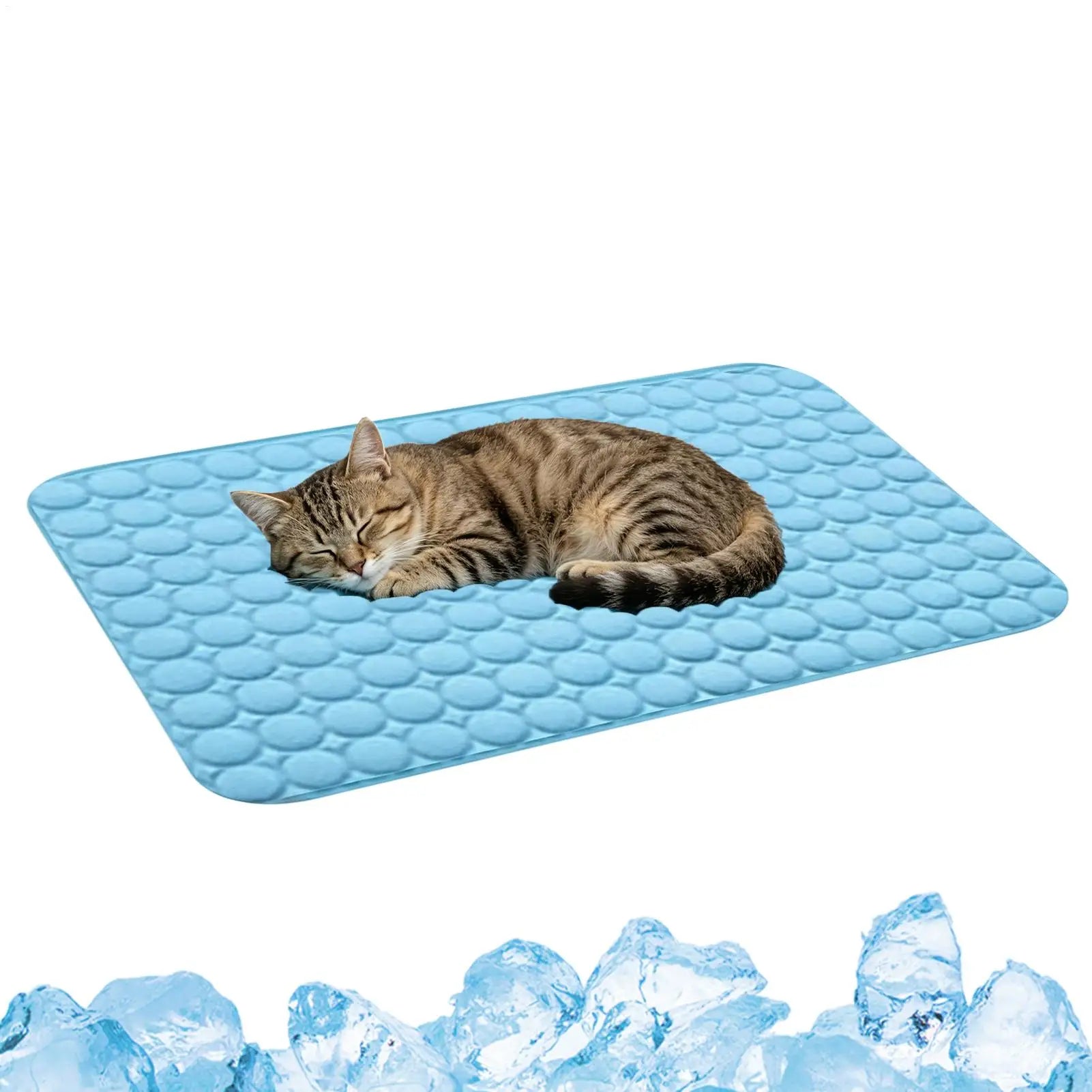 Self-Cooling Pet Mat for Dogs & Cats | Ice Silk Cooling Pad Pet Cooling Mat Oasis Select