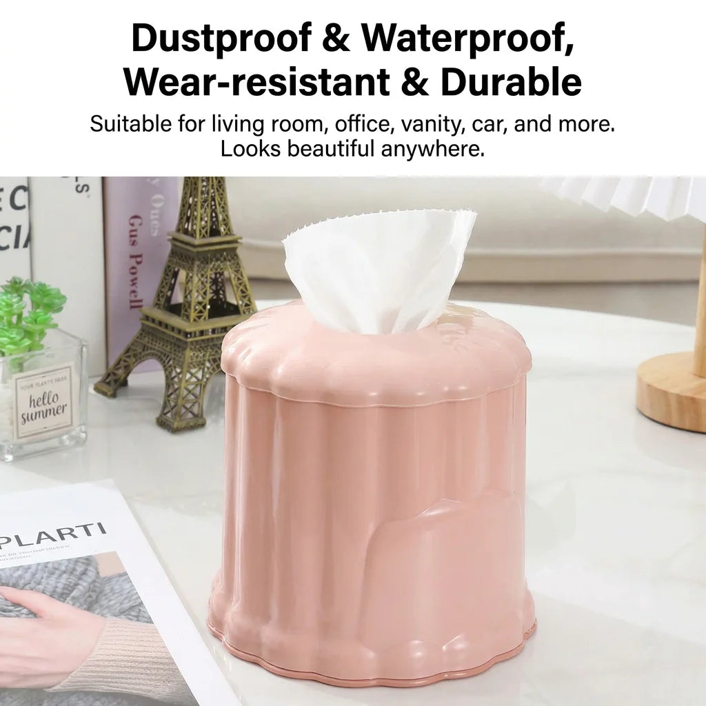 Double Opening Tissue Box Holder | Modern Desk Organizer