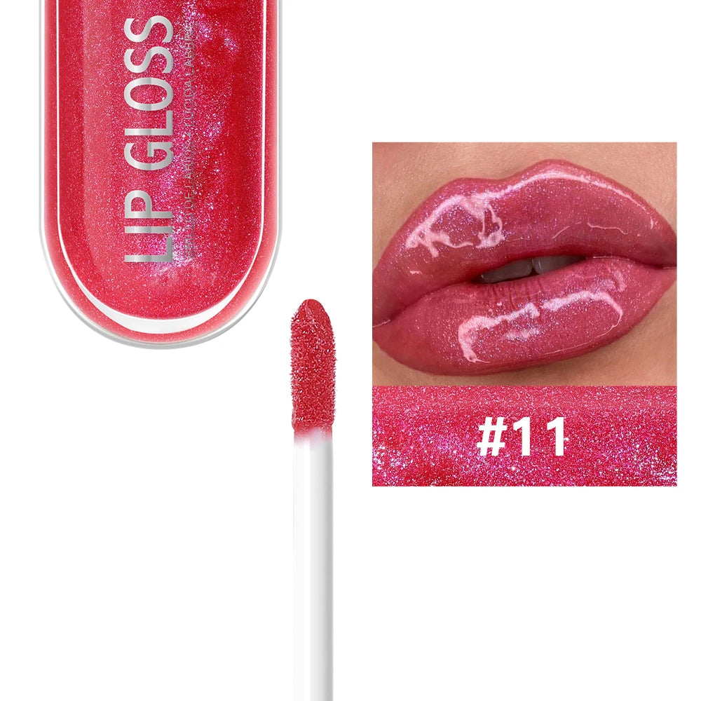 USHAS 12-Color Glitter Lip Gloss – Metallic & Moisturizing