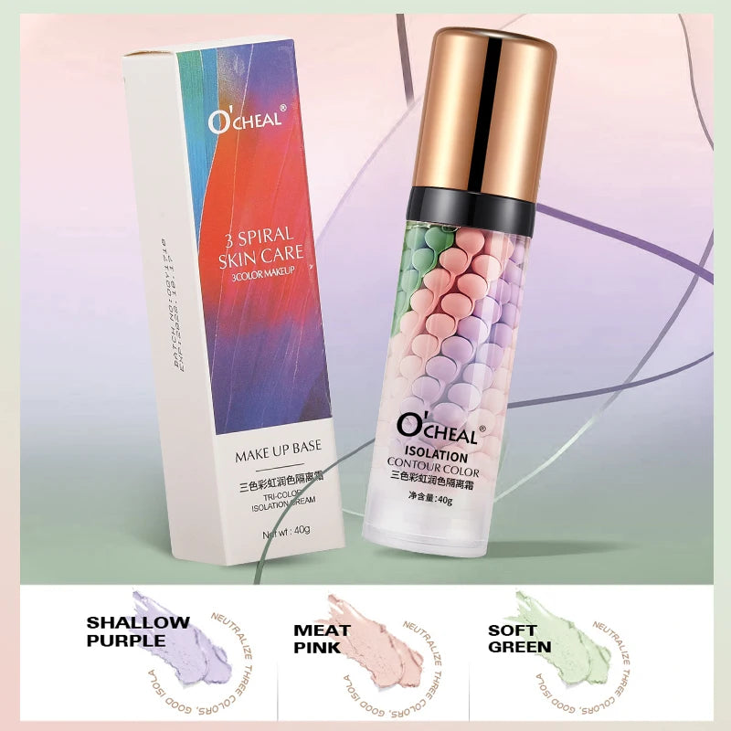 O'CHEAL 3-Color Spiral Contour Primer & Moisturizing Cream 40ml