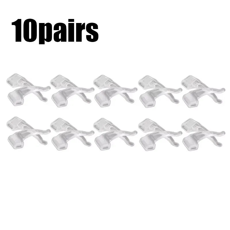 10/30Pairs Glasses Anti Slip Silicone Ear Hook Long-Lasting Eyeglasses Ear Holder Spectacles Bracket Elastic Sunglasses Eartips Oasis Select 10pairs clear