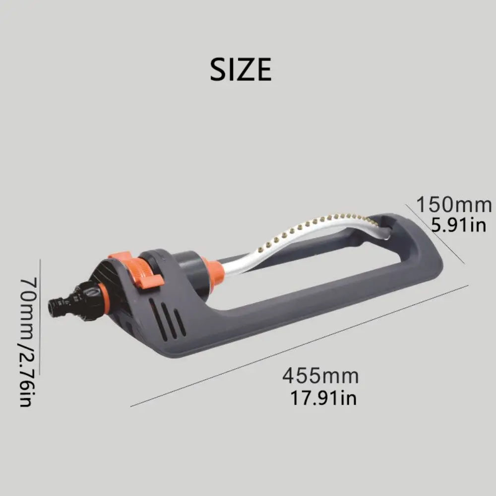 Automatic Lawn Swing Sprinkler Oscillating with 19 Nozzle Agriculture Watering System Aluminum Tube Adjustable Oasis Select