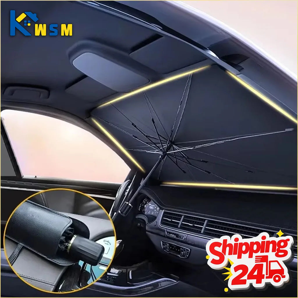Universal Foldable Car Windshield Sunshade Front Window Sun Protection for SUV Sedan and Van Summer Heat Shield Auto Sun Visor Oasis Select