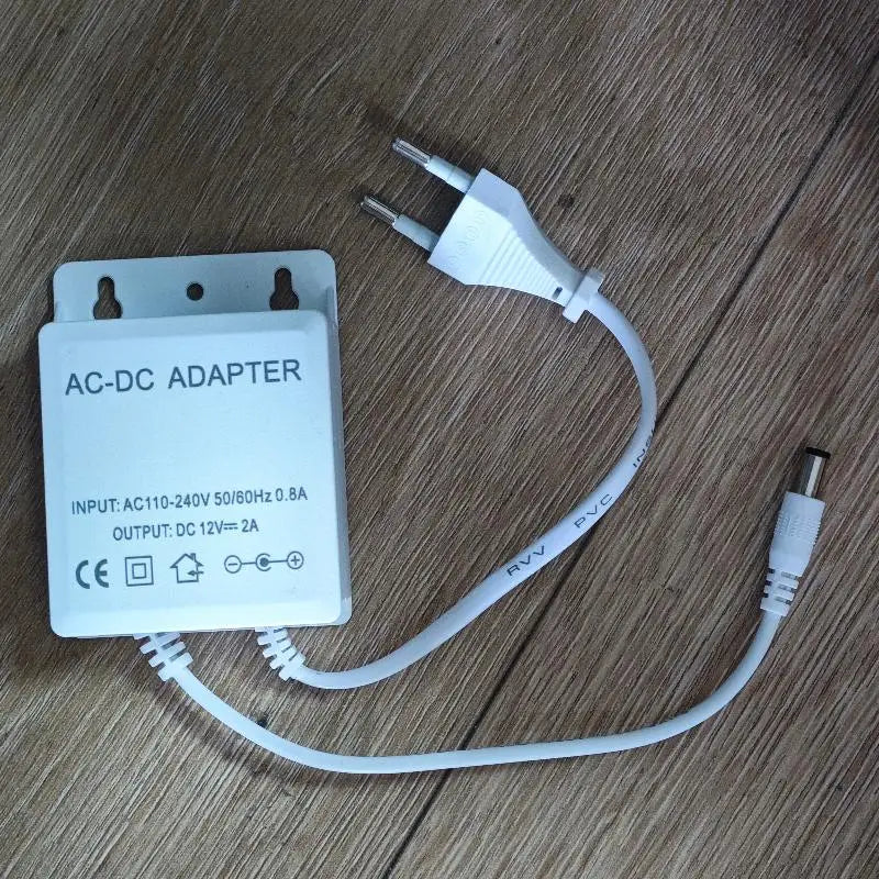 AHD Camera Charger adapter with AC100V-240V Input; Waterproof DC12V 2A EU Plug for Security Surveillance Oasis Select