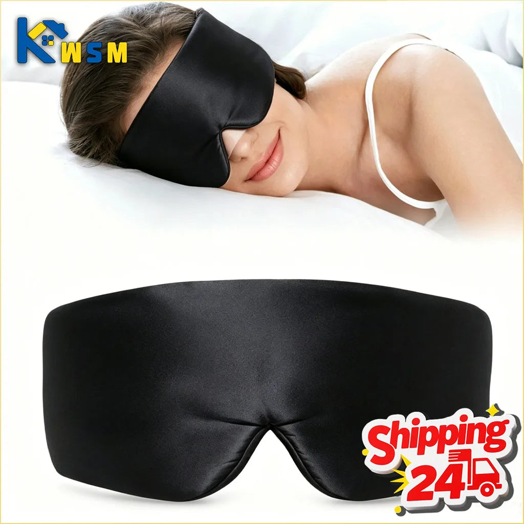 1-10PCS Silk Feel Sleep Mask Embroidered Floral Light Blocking Eye Cover for Women Men Travel Midday Nap Home Weighted Oasis Select