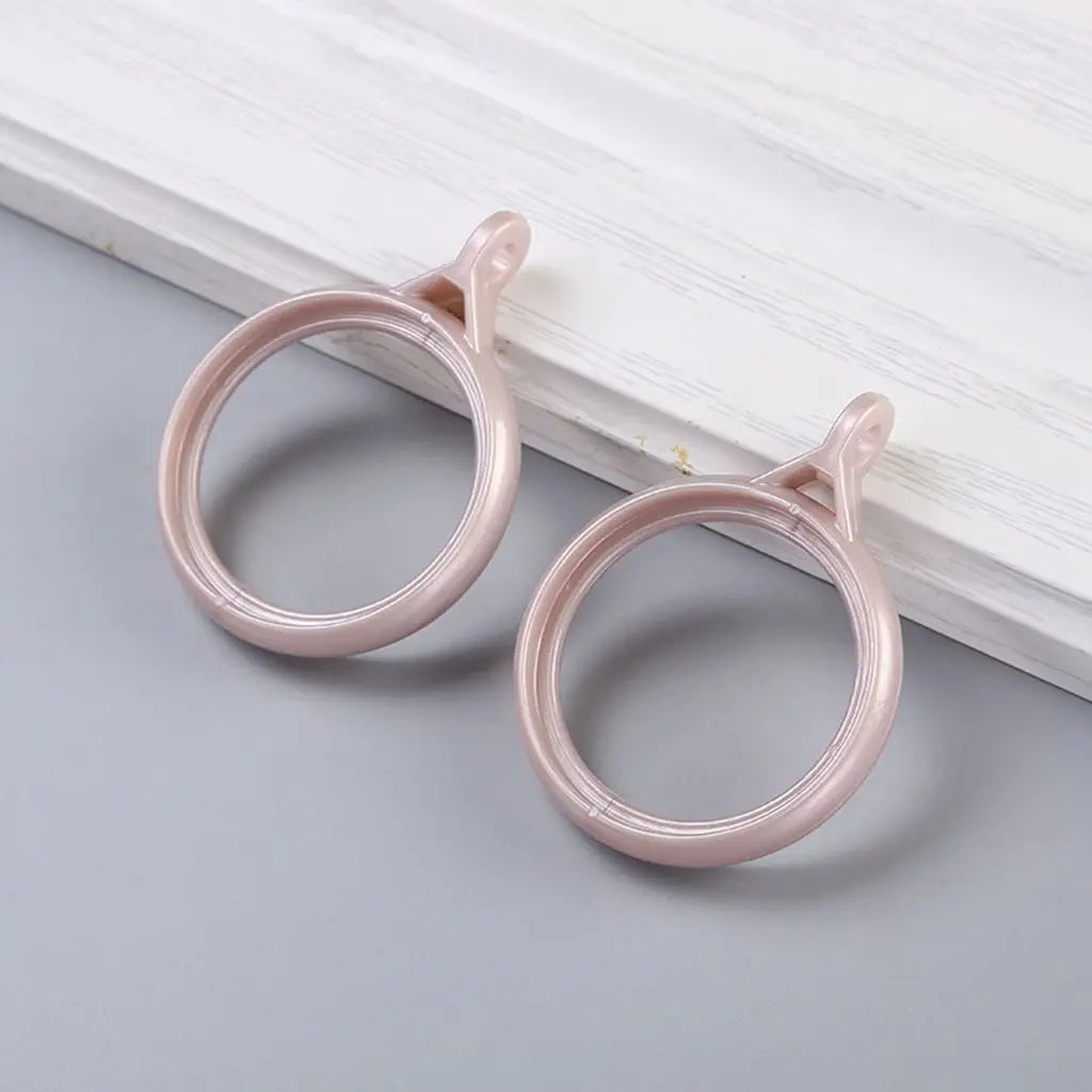 Elegant Strong Solid Color Simple Mute Thicken Curtain Rings Hanging Loop Buckle Roman Rod Clip Hook Curtain Accessories Oasis Select rose gold