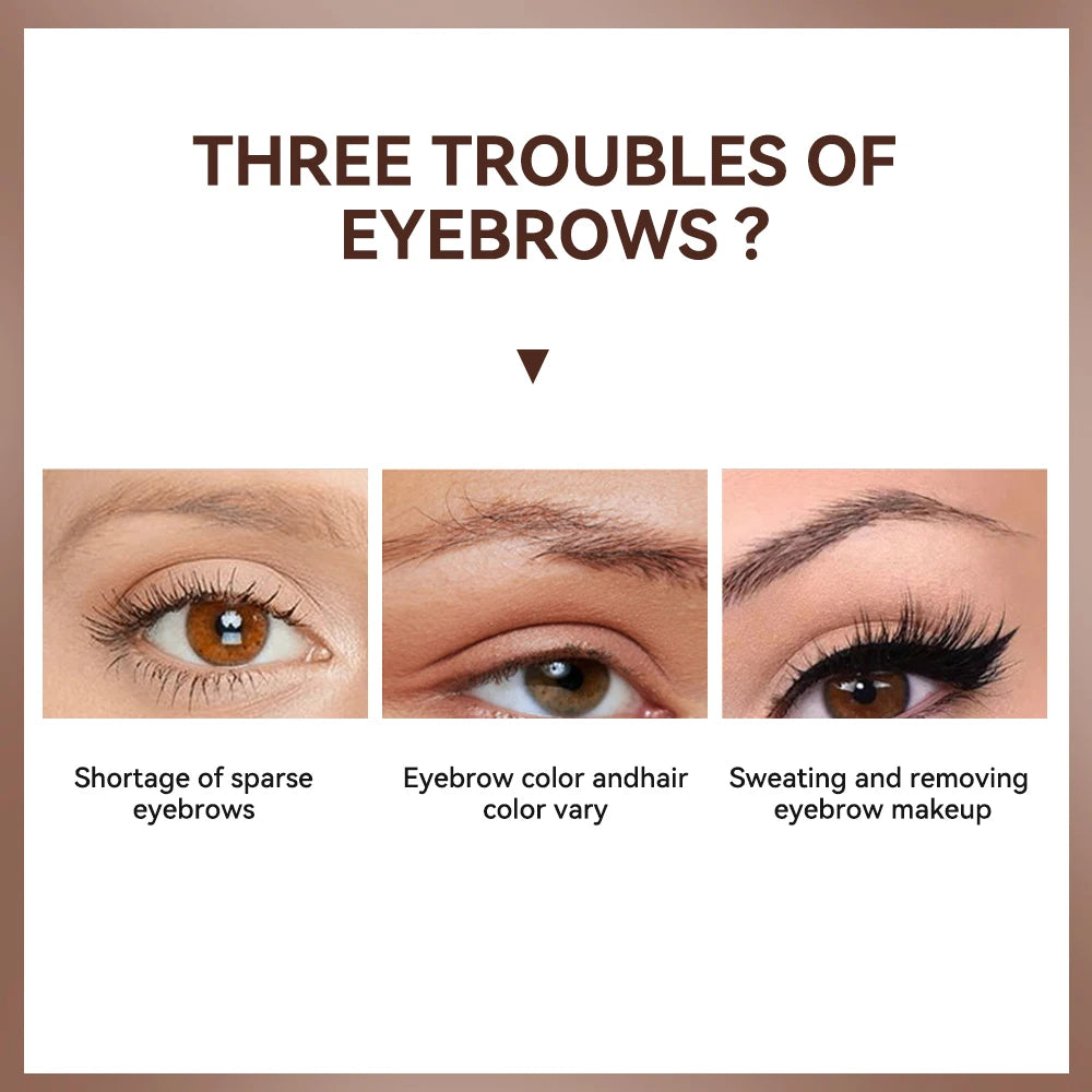 Waterproof Eyebrow Tint Gel Sweatproof Silky Texture Natural Look Long Wearing For Brunette Black Brown And Smoky Grey 4 Colors Oasis Select