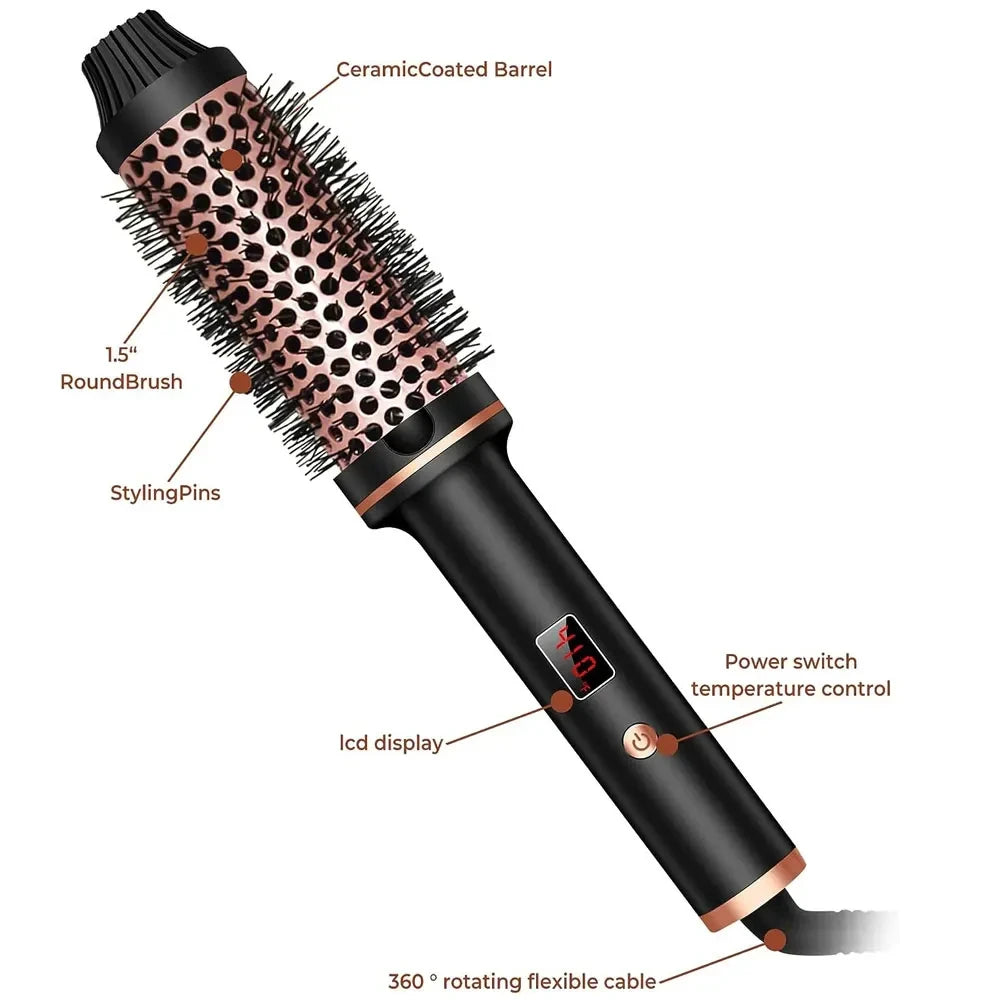 URGGU 3-in-1 Ionic Hair Curler, Straightener & Styling Brush