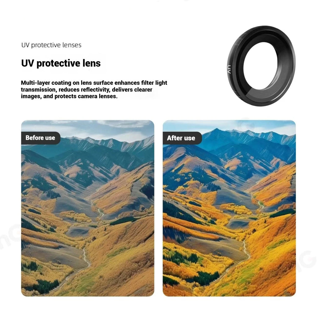 Insta360 GO Ultra Glass Filters – CPL, ND8–ND64, UV & Soft Black