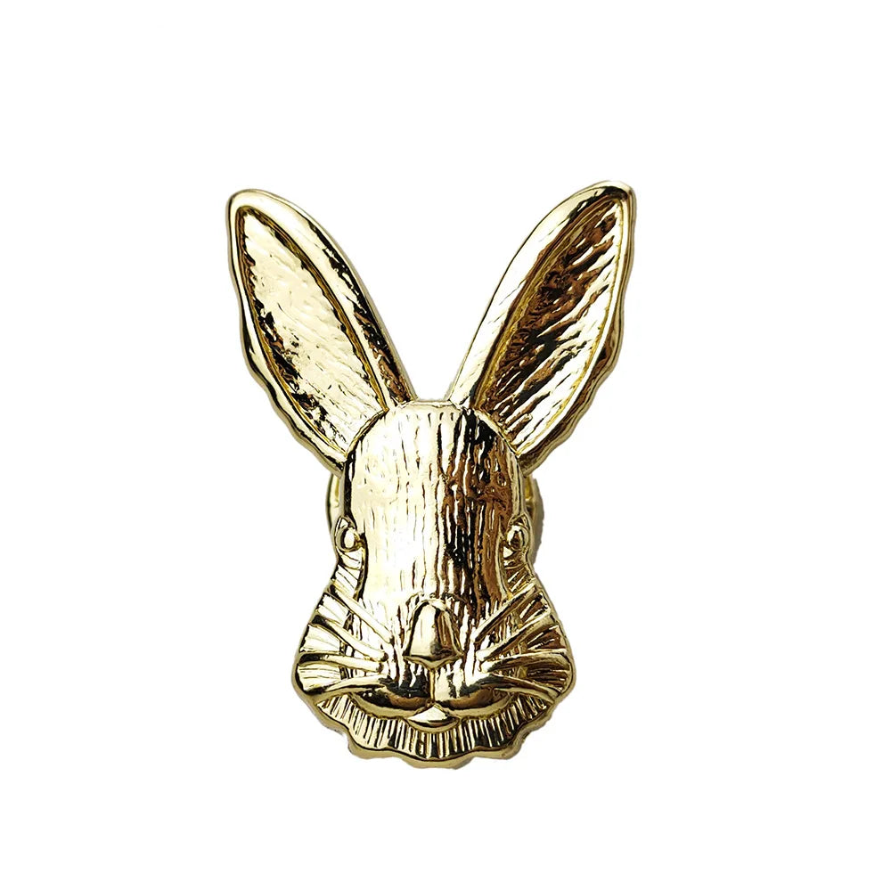 Easter Day Retro Alloy Rabbit Bunny Brooches Pins Female Trendy Party Collar Pins Cute Sweater Badges Pin Accessories Oasis Select C