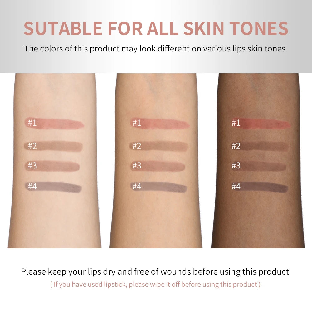 Lipliner Peel Off Lip Liner Stain Peel Off Lip Liner Tattoo Waterproof Matte Long-Lasting Brown Nude Lip Color Cosmetics Makeup Oasis Select