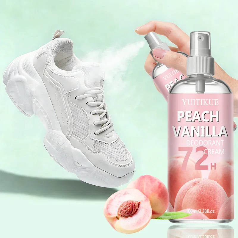YUITIKUE Peach Vanilla Shoe Odor Eliminator Spray 100ml
