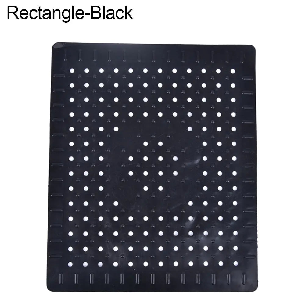 Multifunctional Rubber Sink Mat Non-Slip Durable Sink Strainer Drain Mats Protector Tableware Home & Kitchen Accessories Oasis Select Black-Rectangle