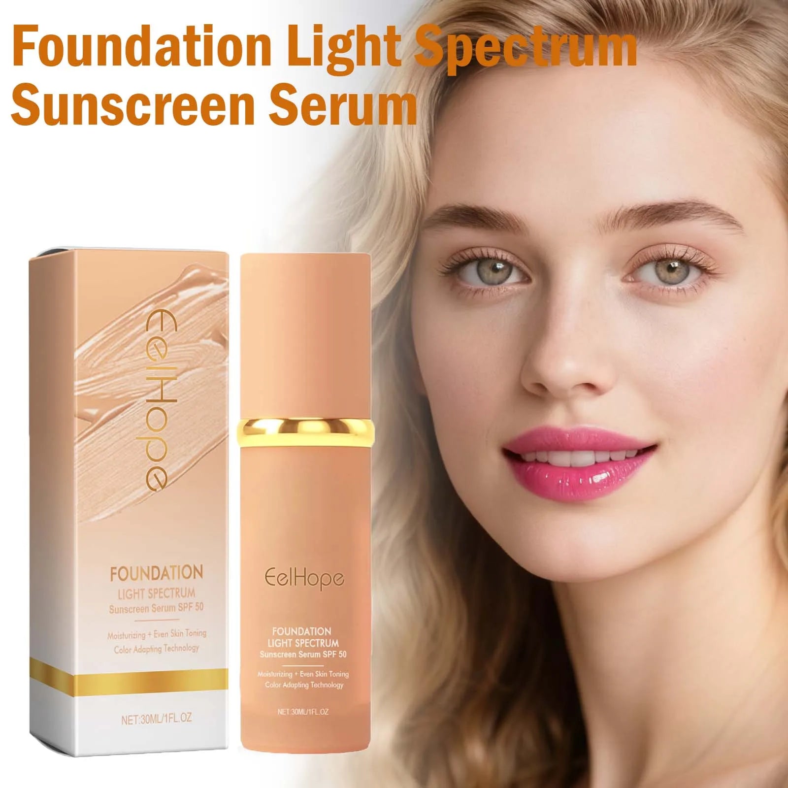 Color Changing Foundation Light Spectrum Sunscreen Serum SPF 50 Concealer Full Coverage Moisturizing Face Makeup Base Cosmetics Oasis Select