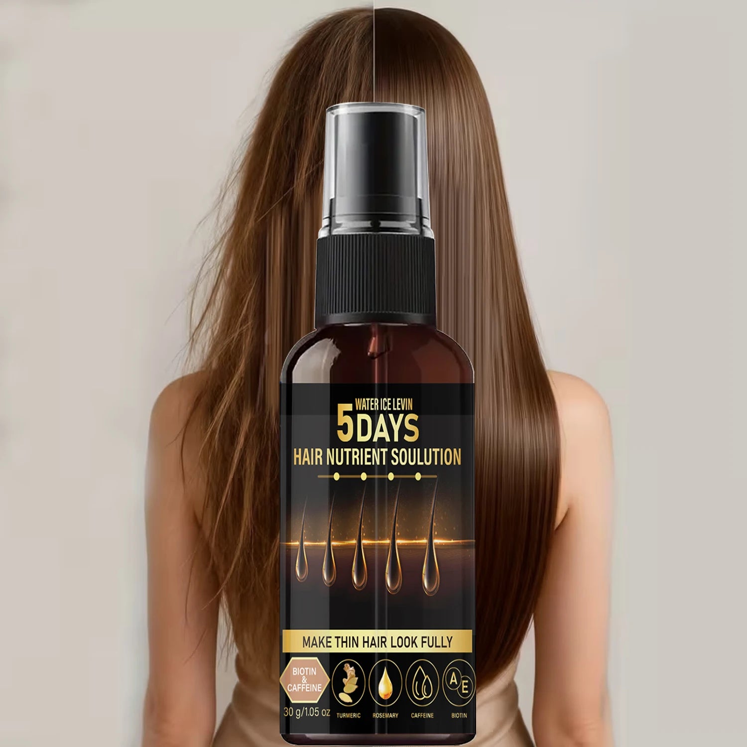 Biotin & Caffeine Hair Oil – Rosemary & Turmeric for Thicker Hair Hair Growth Oil Oasis Select
