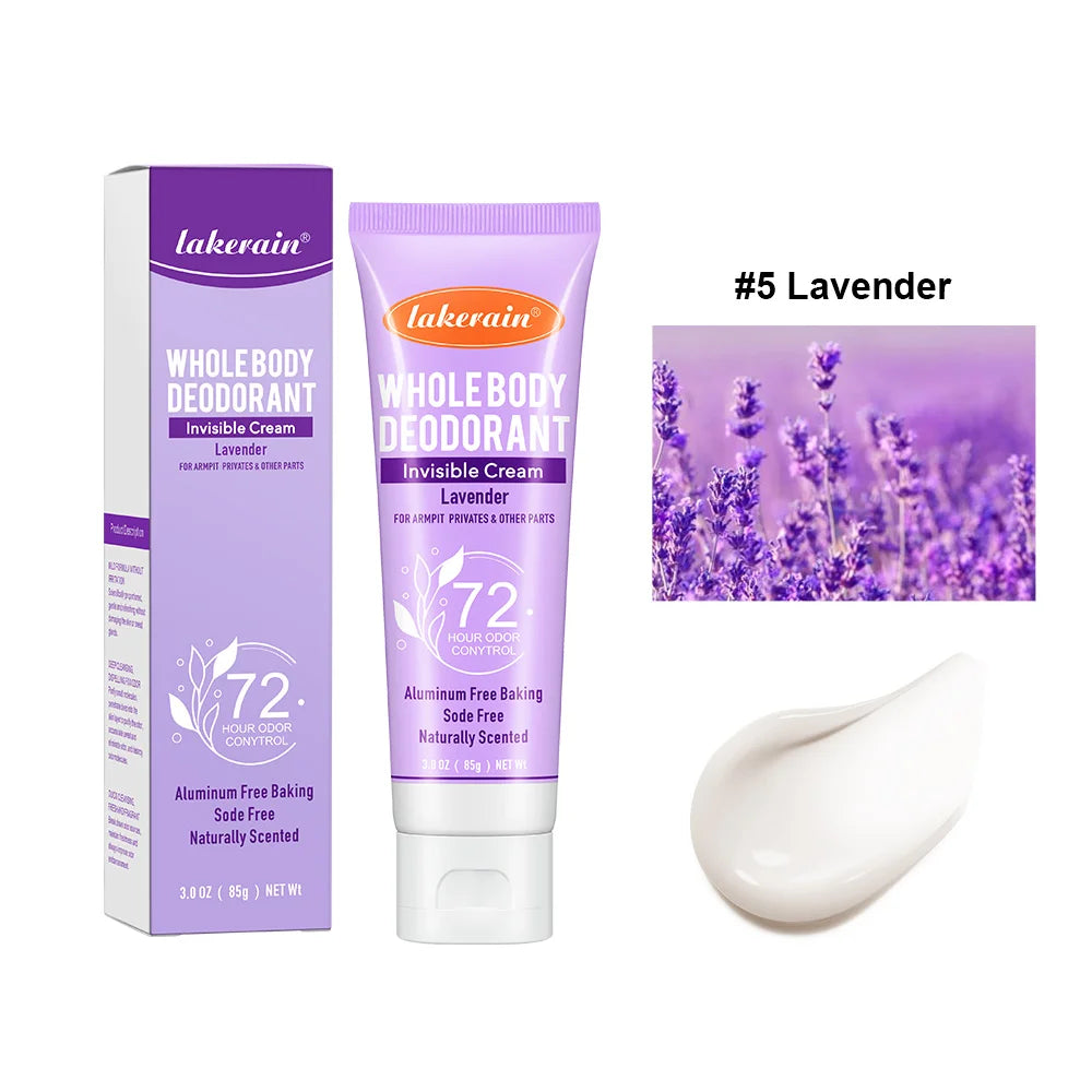 Whole Body Deodorant Deeply Improve Odor Refreshing Non-sticky Mild Formula Multiple Fragrances Creamy Texture Pre-Deodorant Oasis Select orange Lavender