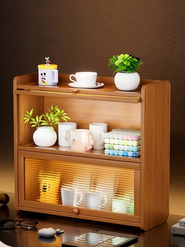 Kitchen countertop seasoning rack storage shelf, product sorting rack, layered multifunctional storage cabinet, dust-proof cabin Oasis Select