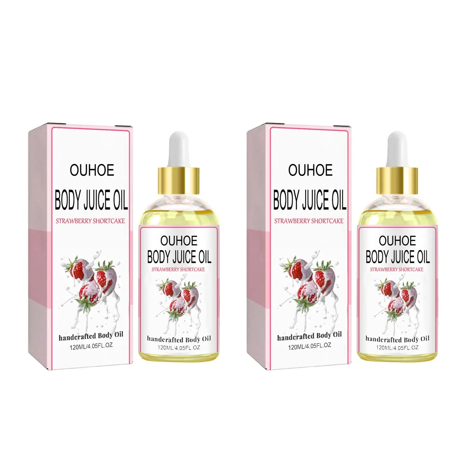 Strawberry Body Oil – Moisturizing, Firming & Massage Oil 120ml Body Massage Oil Oasis Select 2Pcs 120ml