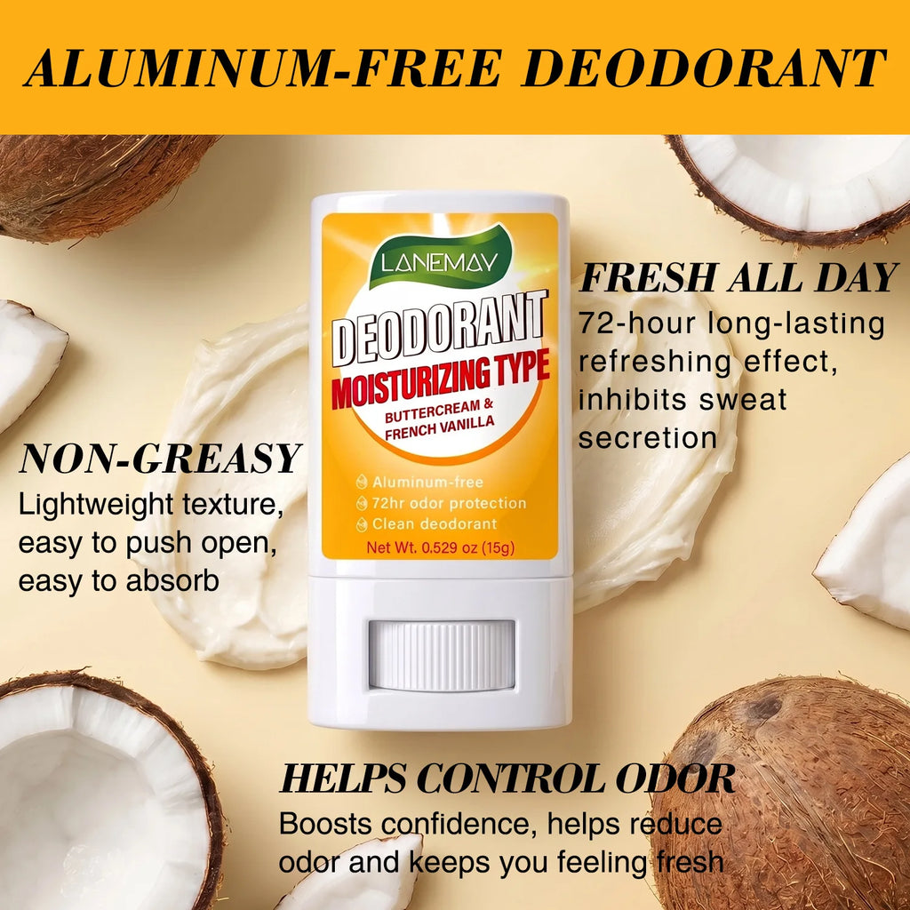 Lanemay 72-Hour Moisturizing Deodorant Stick – Aluminum-Free