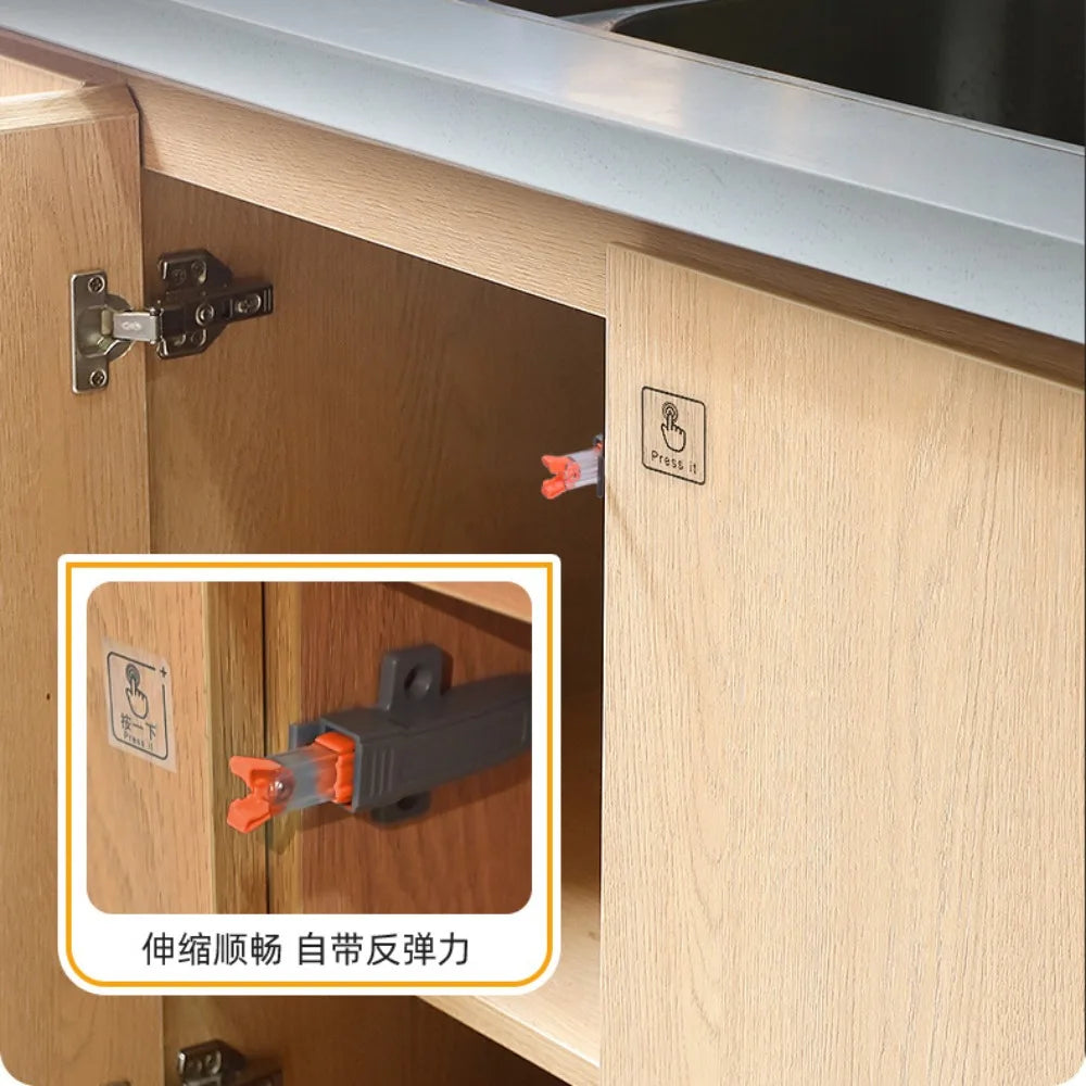 New ABS Cabinet Catches Damper Buffer Push Type Door Lock Buckle Hardware Invisible Rebound Device Wardrobe Oasis Select