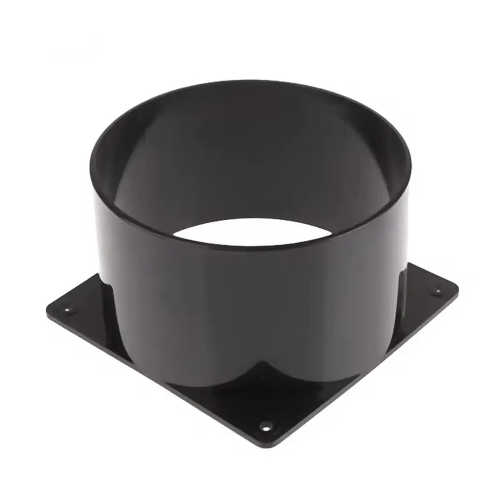 1Pcs 75/100/120/150mm Flange Connector Square Bottom Pipe Fitting Air Inlet And Outlet ABS Black Air Ducting Connection Flange Oasis Select