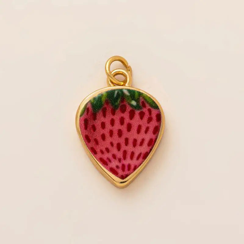 Simple And Versatile Color Blocking Butterfly Love Flower Diy Pendant Accessories Gold-Plated Color Preservation Oasis Select A11