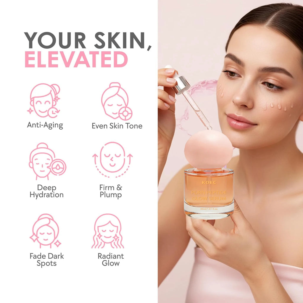 PDRN Peptide Pink Glow Serum – Hydrating & Firming Korean Serum