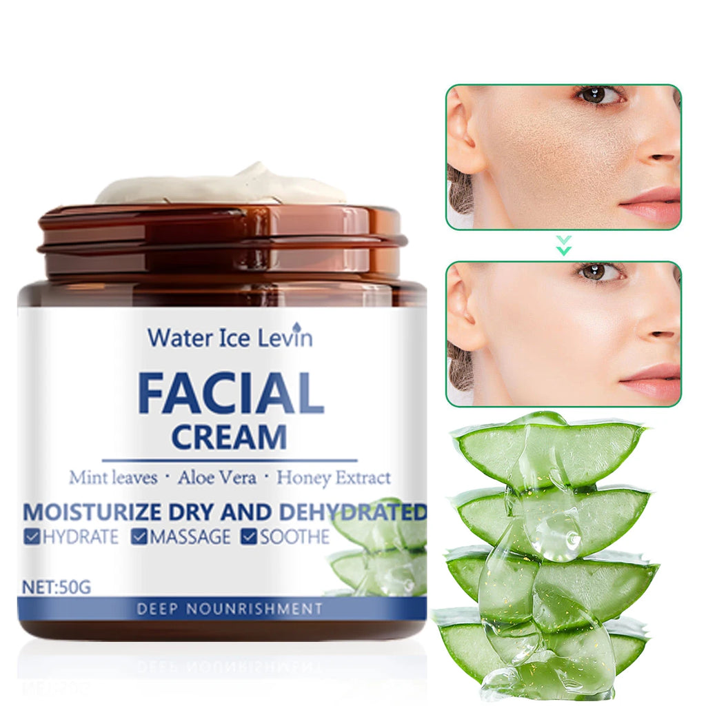 Water Ice Levin Hydra-Lock Facial Cream | Aloe, Honey & Collagen Facial Moisturizer Cream Oasis Select