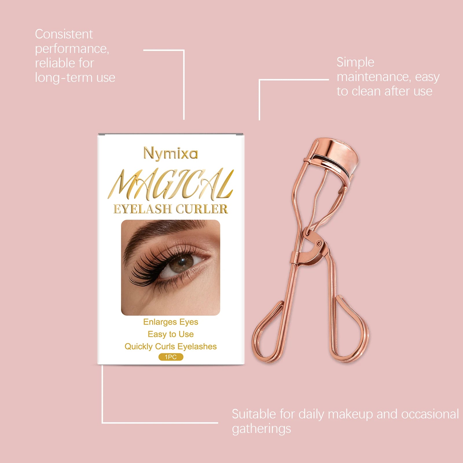 Eyelash Curler Professional Carbon Steel Natural Curl Long Lasting Beauty Essential Easy Use Beginner Friendly Makeup Tool Oasis Select