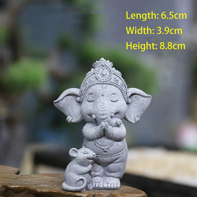 1pc Elephant Statue With Hands Clasped In Prayer Position, A Guardian Elephant Statue, For Home Decoration. Oasis Select A4