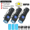 KDULIT XHP50 Mini LED Flashlight 1000LM USB Rechargeable Magnetic