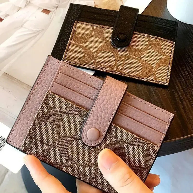 Monogram Ultra-Thin Card Holder Mini Envelope Wallet for Women