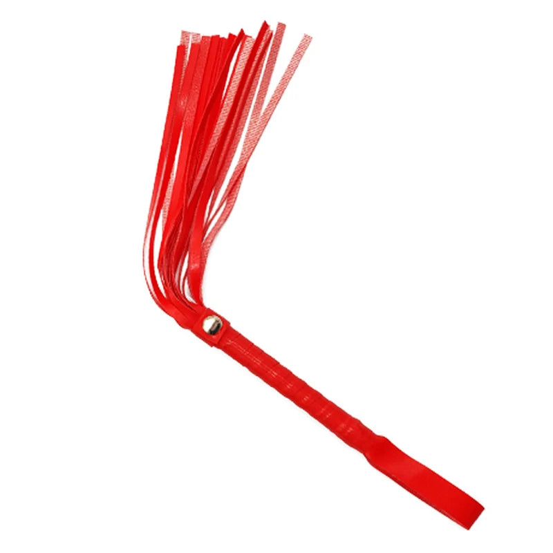 High Quality Pu Leather Pimp Whip Racing Riding Crop Party Flogger Hand Cuffs Queen Colourful Horse Riding Whip Oasis Select Red