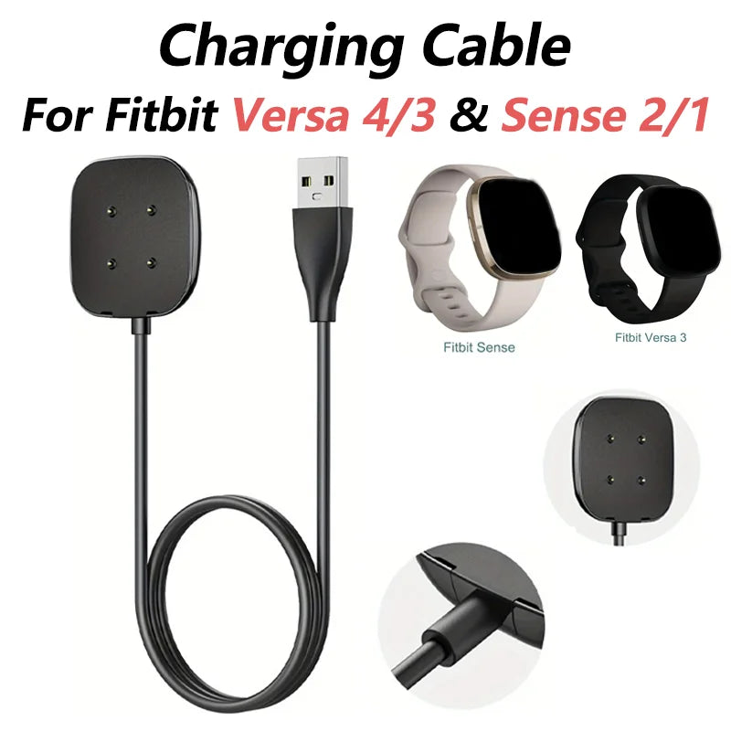 Fitbit Versa 4/3 & Sense 2/1 Magnetic USB Charging Cable Dock Smartwatch Charger Oasis Select