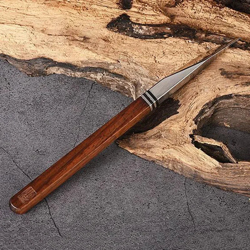Tea Knife Stainless Steel Damascus Pu Erh Tea By Hand Wooden Handle Pry Tea Cone Of Chinese Style Gift Oasis Select