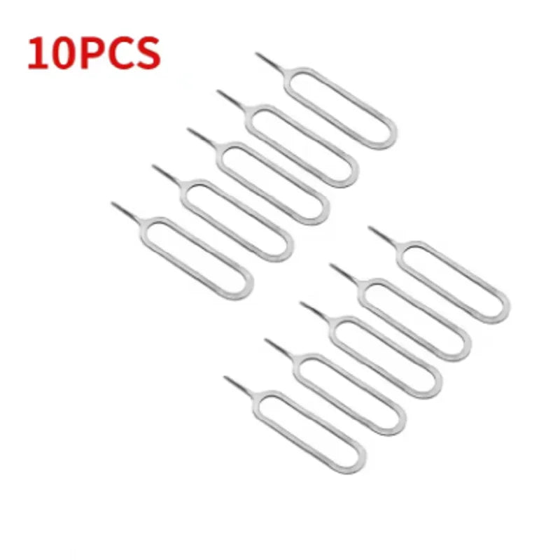 Mobile Phone Card Remover SIM Opener Pin Key Tool Anti-Lost Card Pin Eject Sim Card Tray Open Pin Needle Key Tool For iPhone Oasis Select 10 PCS