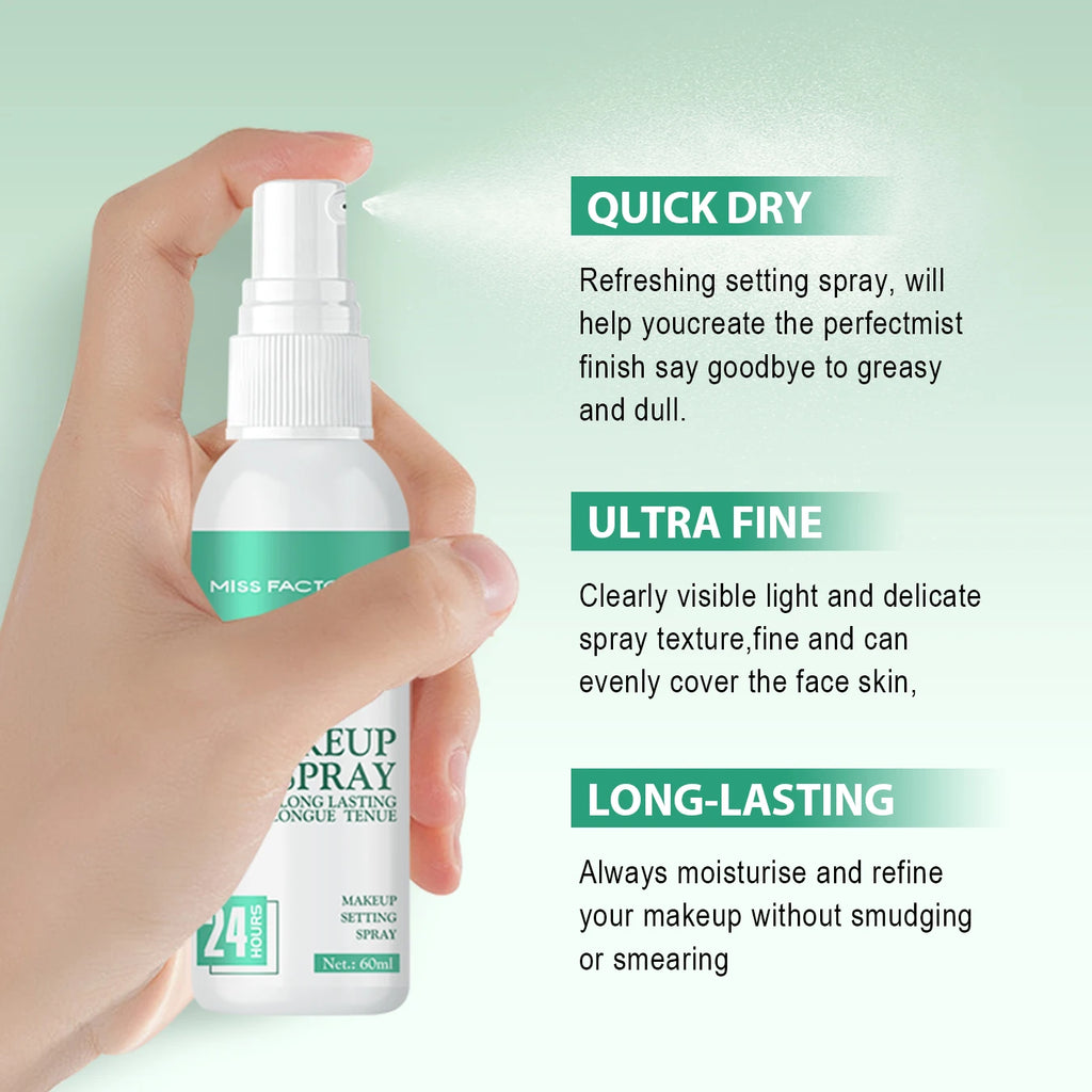 Waterproof Makeup Spray Face Set Lasting Award winning Makeup Spray Anti-smudge and Makeup Off Natural finish Oasis Select