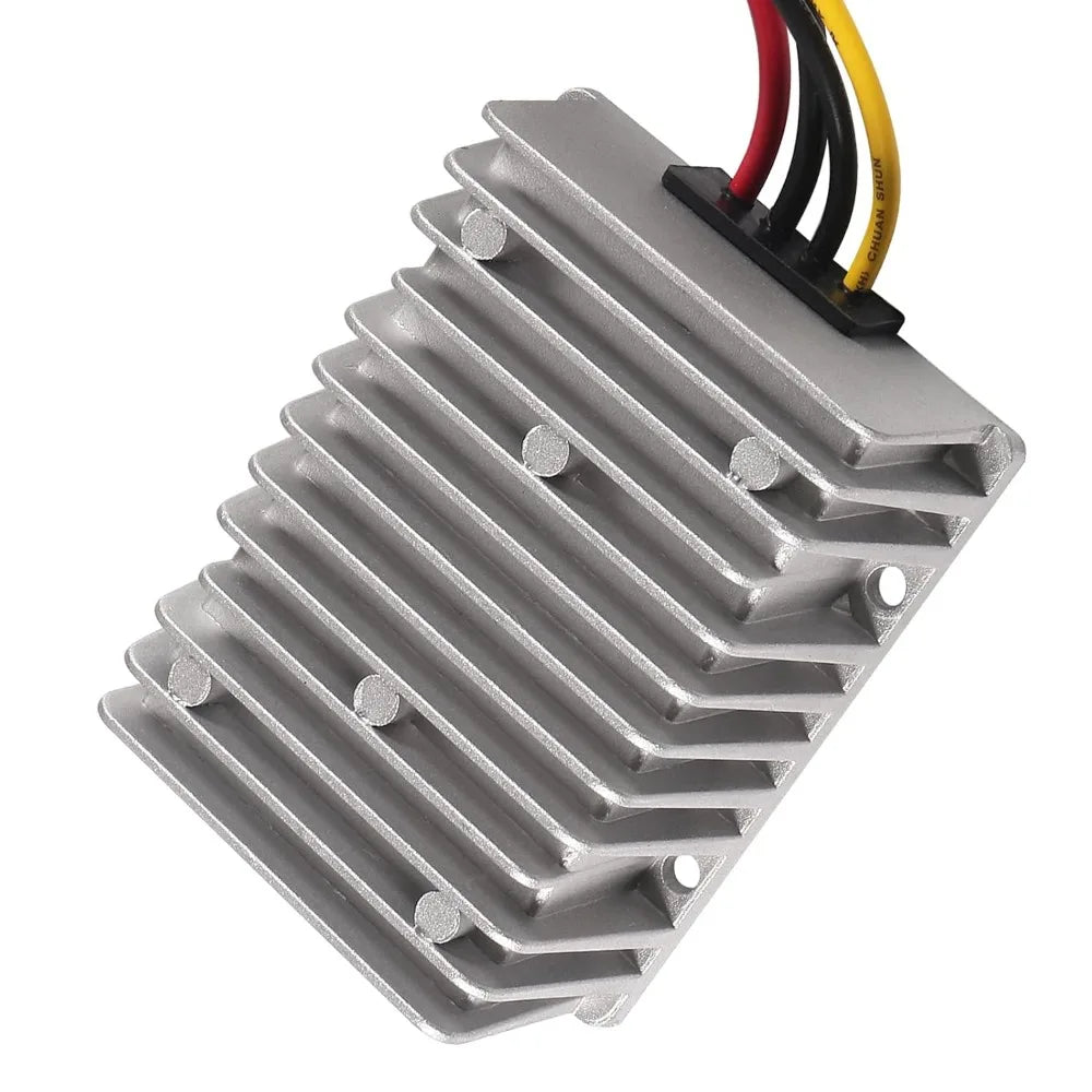 DC 8V-40V to 13.8V 25A Automatic Buck Boost Converter Voltage Regulator Waterproof Power Supply for Golf Cart Club Car LED Light Oasis Select