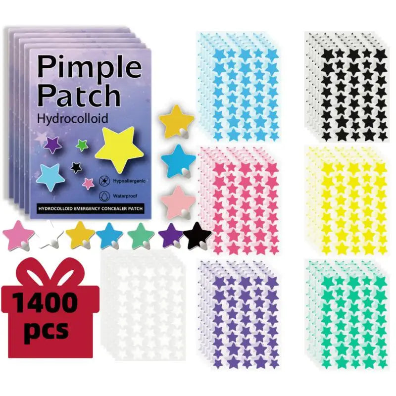 SADOER 1400pcs Star Acne Patches – Ultra-Thin & Breathable Acne Patch Oasis Select B