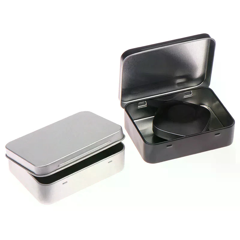 1PC Frosted Household Iron Storage Box Metal Box Tin Plated Container Empty Hinged Lid Small Empty Storage Box Oasis Select