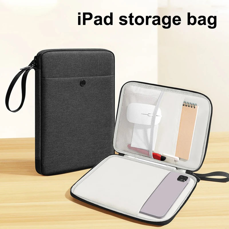 Travel-friendly Tablet Pouch and Handbag Case for 9-13 inch Devices; Suitable for iPad Air and Xiaomi Oasis Select