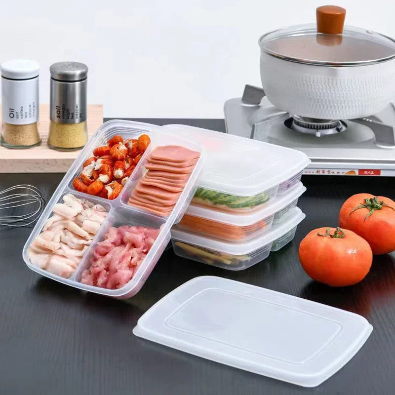 4-Compartment Fridge Storage Box | Airtight Food Grade Container Food Storage Container Oasis Select