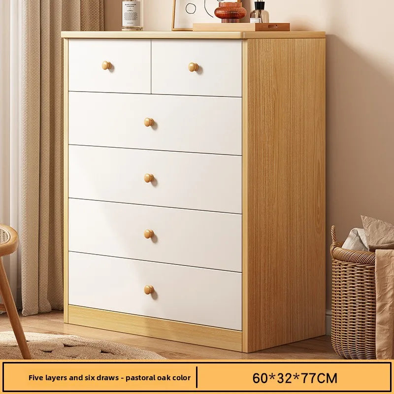 Multi-functional Household Goods Narrow Chest, Wall Storage Rack, Multi-layer Corner Cabinet With Drawers Oasis Select Six draws C