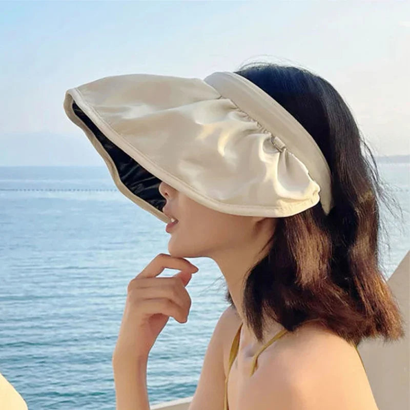 UPF 50+ Sun Hat for Women Summer Convertible Visor Cap with Headband 2 in 1 UV Protection Beach Outdoor Brim Hat Oasis Select