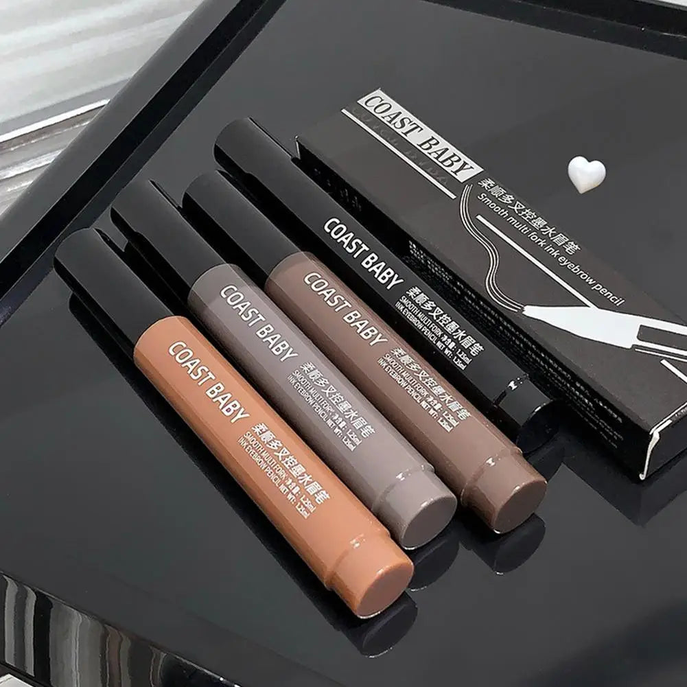 BIOAOUA 4-Pronged Waterproof Liquid Eyebrow Pencil – Long-Lasting Liquid Eyebrow Pencil Oasis Select