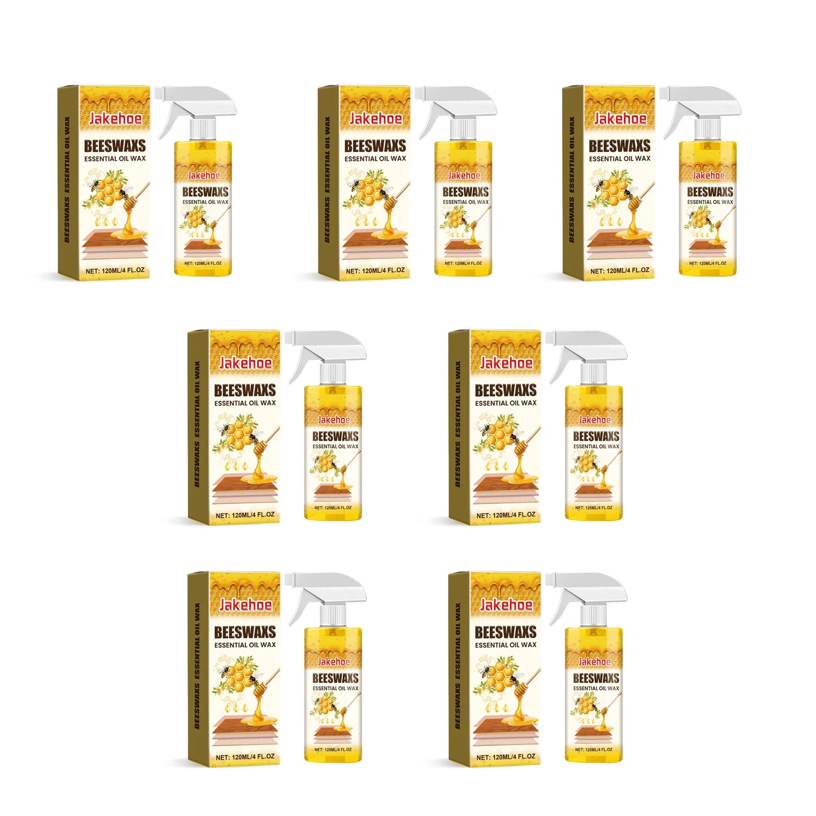 Furniture Solid Wood Care Polishing Beeswax Spray Waterproof Multipurpose Wear Resistant Wooden Floors Chair Cabinet Furniture Oasis Select 7sets boxed