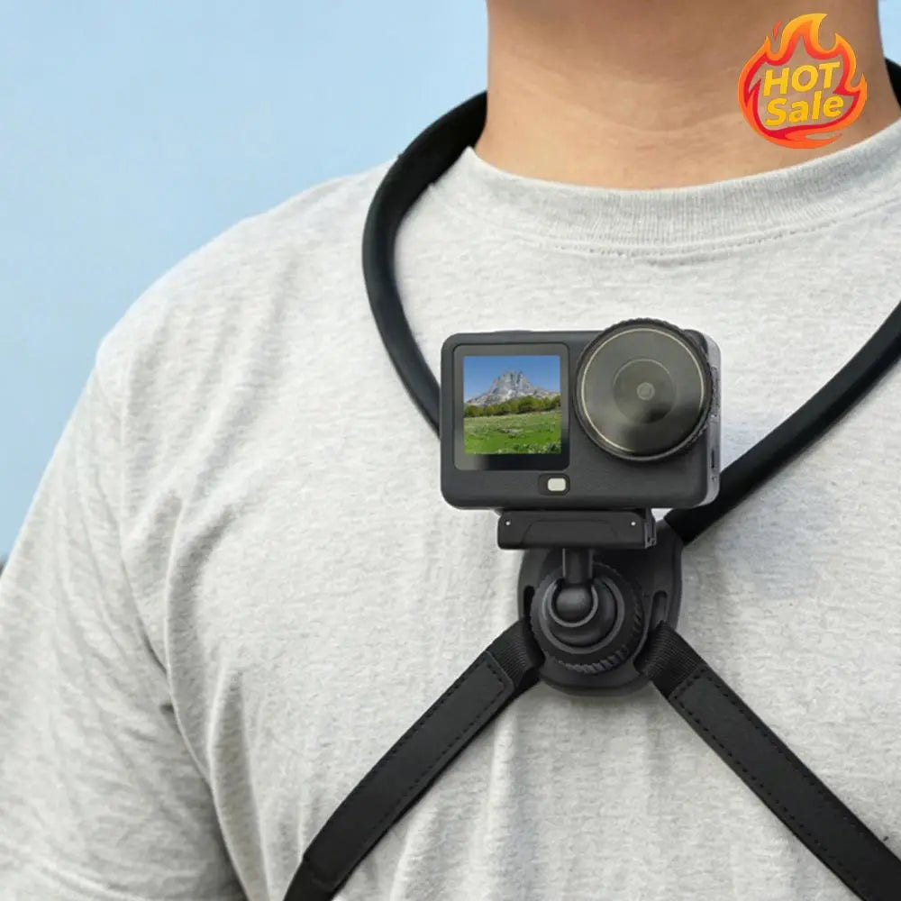Silicone Magntic Neck Mount Multi Purpose Neck Mount Camera Holder 360°+90° Adjustable for First-Person Perspective Shooting Oasis Select