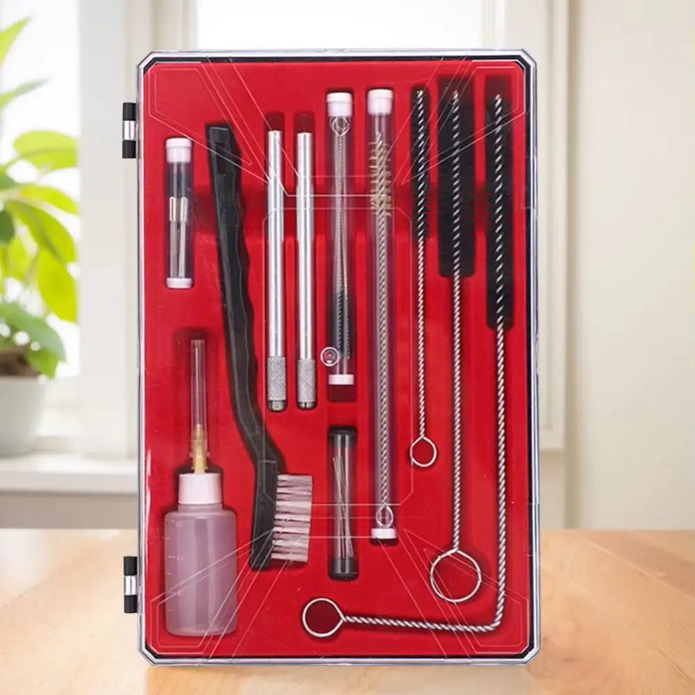 Airbrush Spray Nozzle Cleaning Brush Kit | 17/23Pc + Storage Case Airbrush Cleaning Kit Oasis Select
