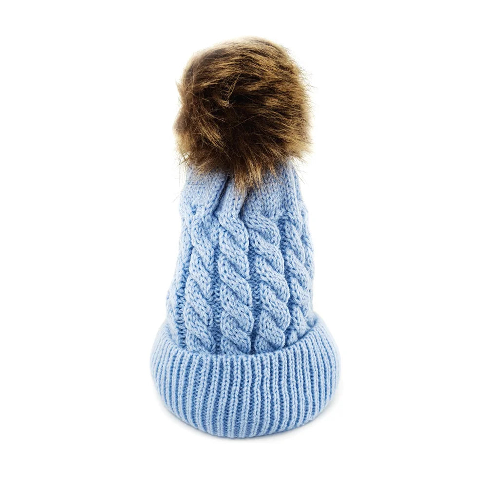 Middle cap knitting Fried Dough Twists wool hat wool ball hat warm hat cover in autumn and winter Oasis Select 5