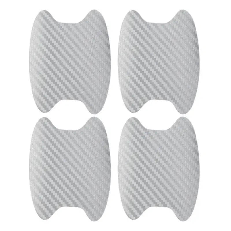 4/8/12/16Pcs Car Styling Mouldings Sticker Car Door Sticker Carbon Fiber Scratches Resistant Cover Auto Handle Protection Film Oasis Select 4pcs silver